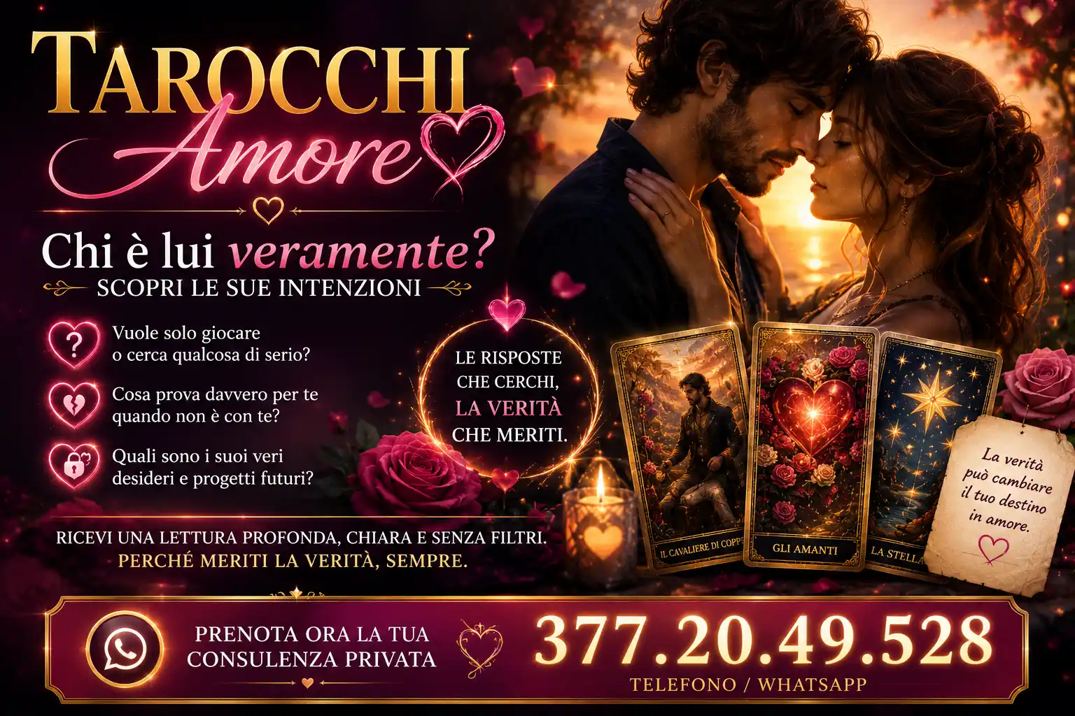 Tarocchi Amore Chi è lui veramente Scopri le sue intenzioni
