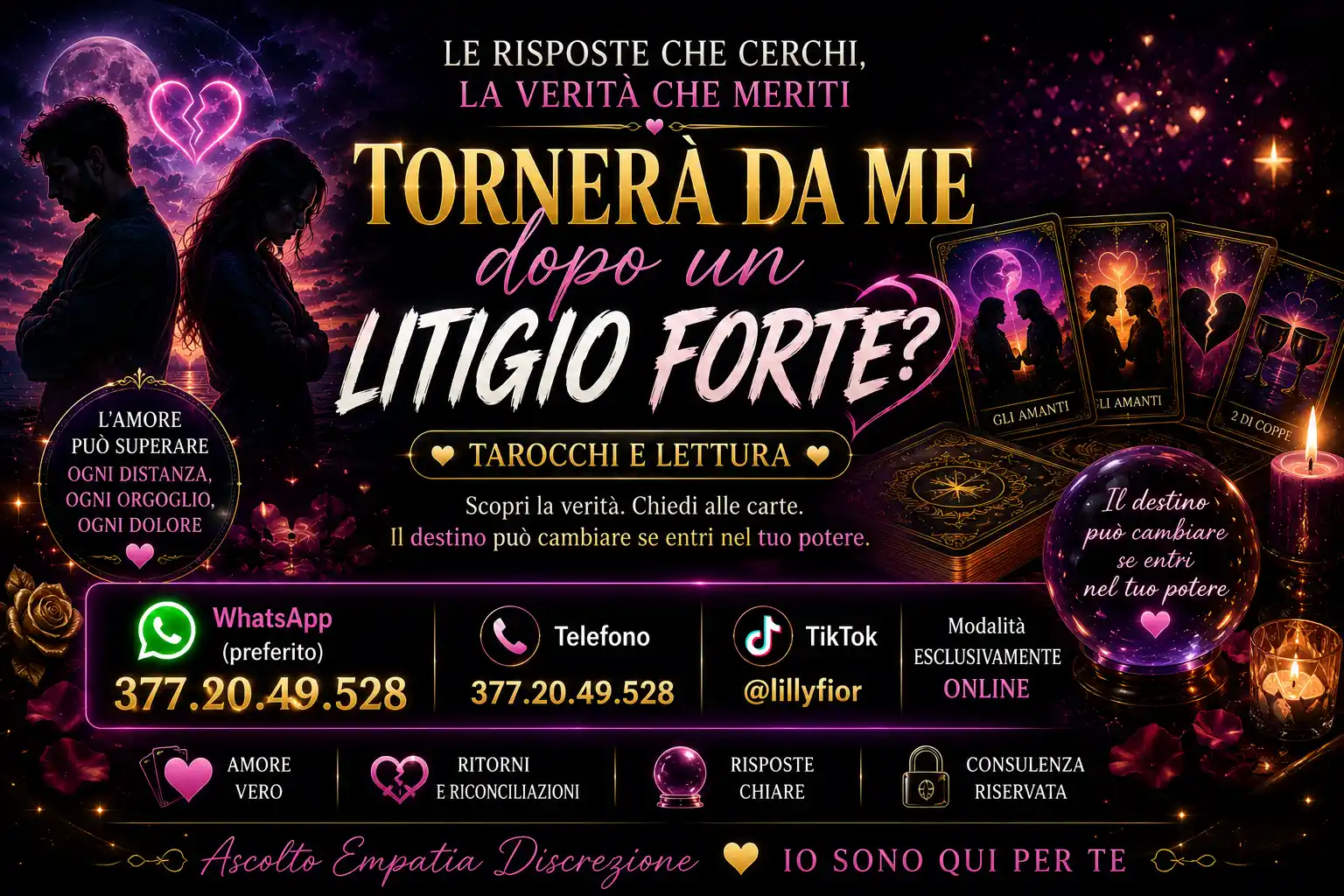 lui tornera dopo un litigio forte tarocchi e cartomanzia