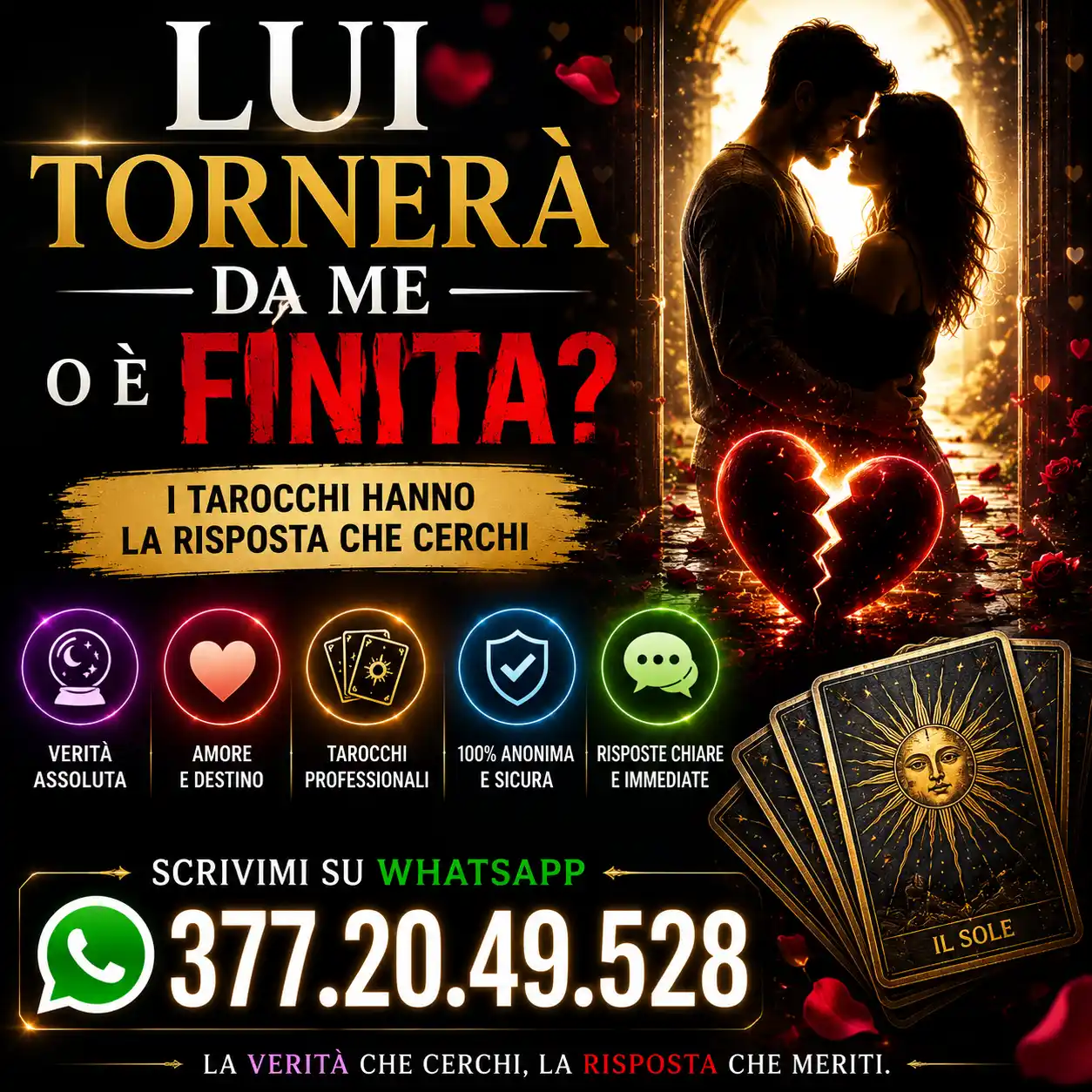 scopri adesso con sailorlilly e la sua cartomanzia seria affidabile e professionale se lui tornera da te
