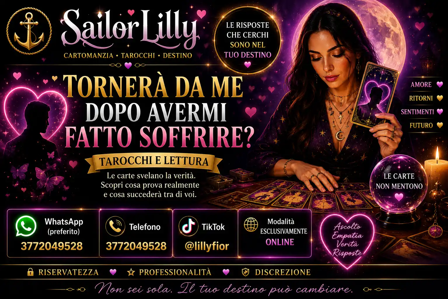 tornera da me dopo avermi fatto soffrire lettura di tarocchi con sailorlilly